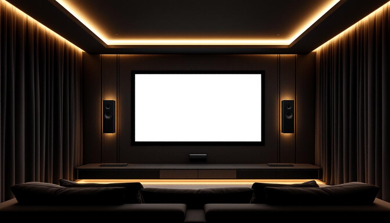 découvrez comment optimiser l'espace de votre salle de cinéma en utilisant un écran de projection mural, alliant praticité et design pour une expérience immersive.