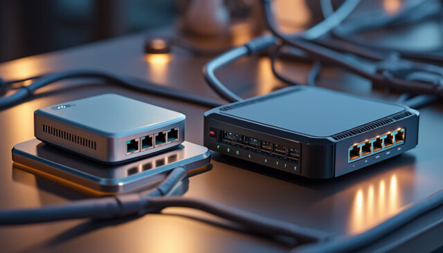 Hub et switch : différence essentielle à connaître pour optimiser votre réseau découvrez la différence essentielle entre un hub et un switch pour optimiser votre réseau. apprenez comment ces dispositifs de connexion impactent les performances et la sécurité de votre infrastructure réseau. maximisez l'efficacité de votre système en choisissant l'équipement adapté à vos besoins.