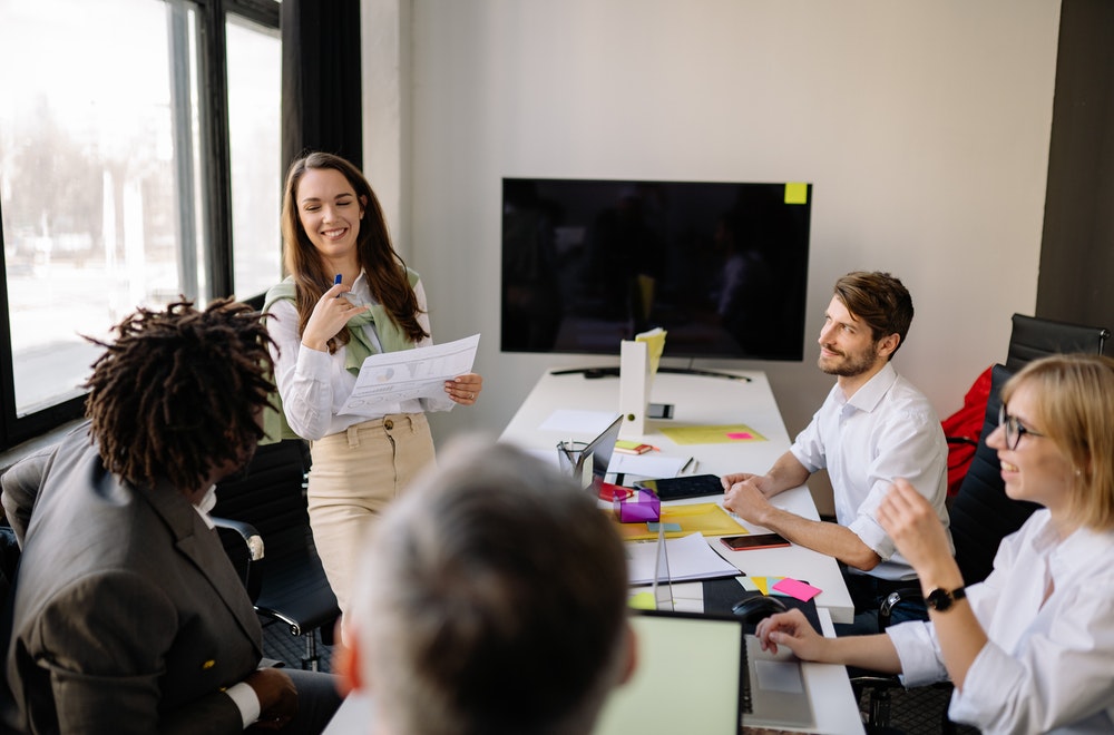 équipe au sein d'une startup