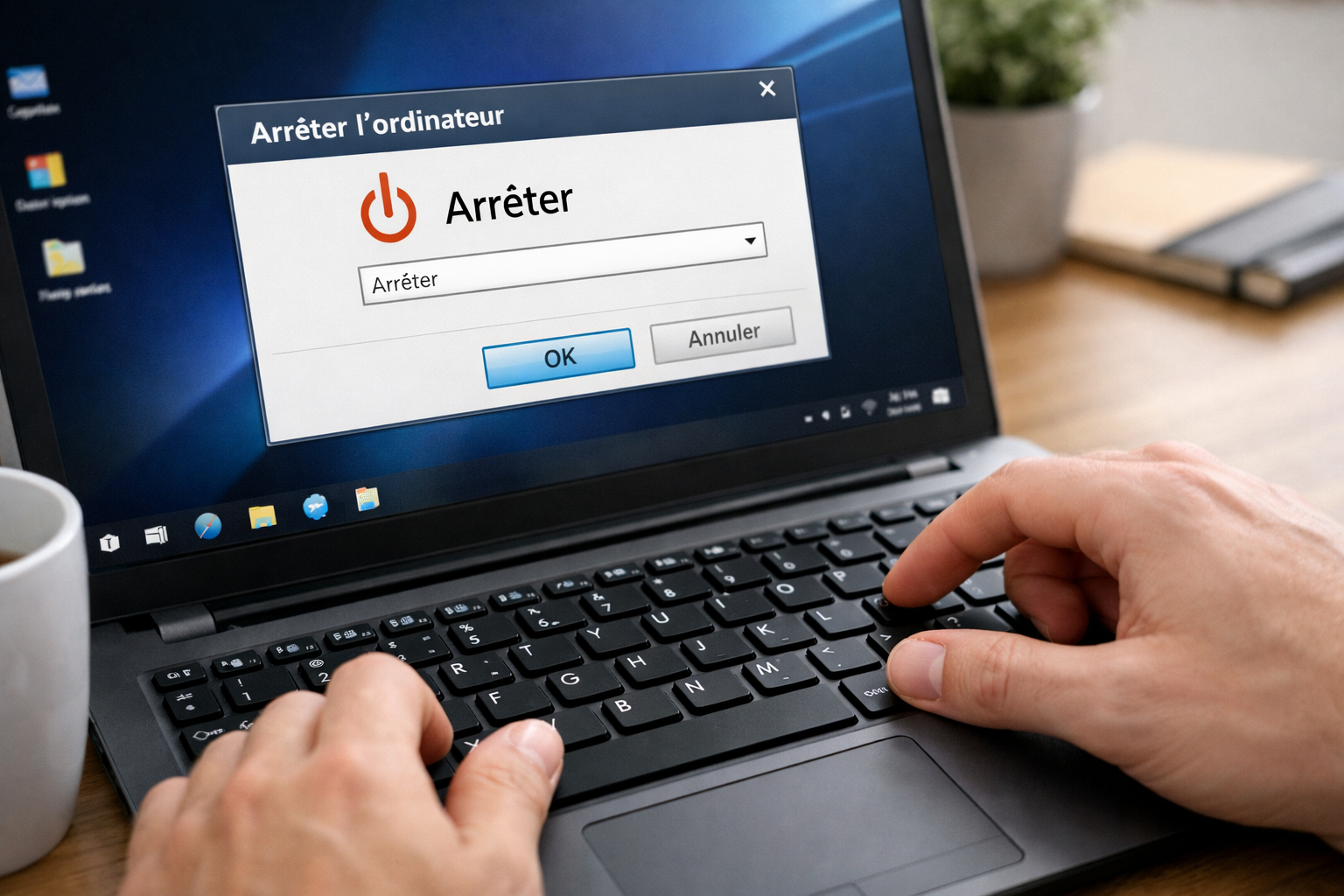 éteindre ordi avec le clavier