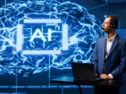 L’IA sans stress : une simple conférence transformera la vision de vos équipes IT professional in artificial intelligence workplace managing call center tasks