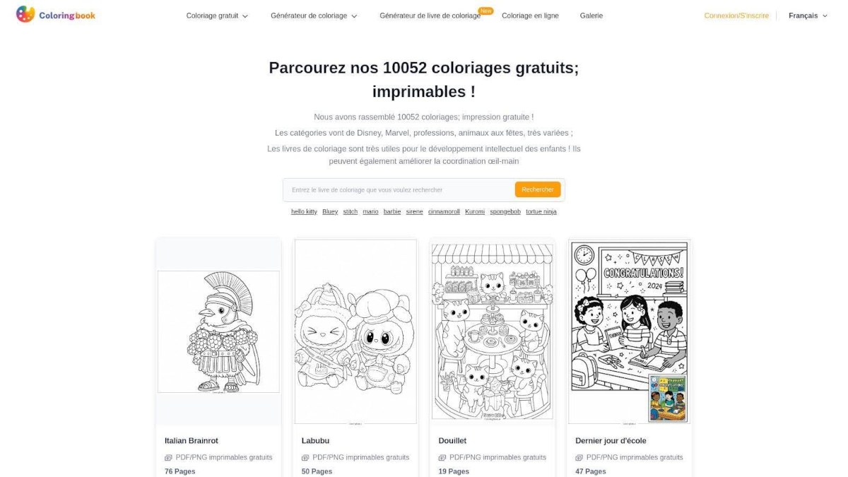solution de coloriage